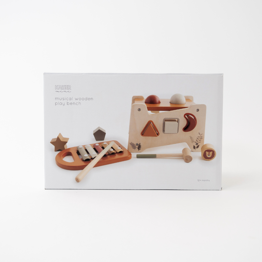 K Mini Baby Wooden Toys - Musical Wooden Play Bench