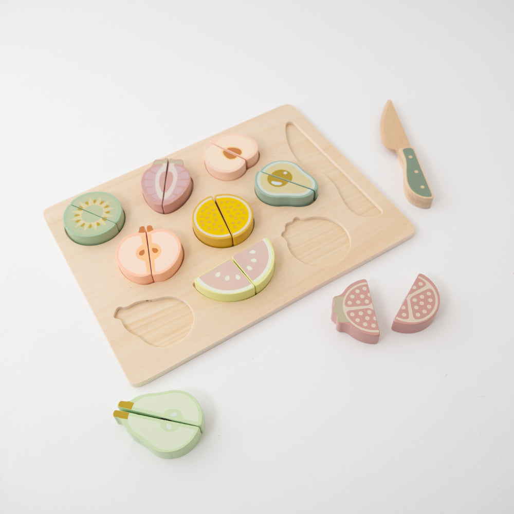 K Mini Baby Wooden Toys - Cutting Fruit Puzzle