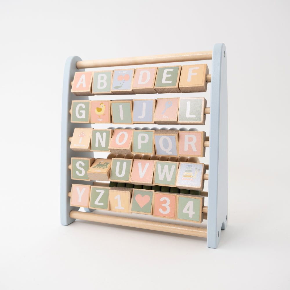 K Mini Baby Wooden Toys - Baby Counting & ABC Wooden Abacus
