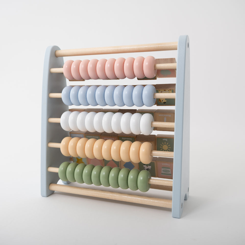 K Mini Baby Wooden Toys - Baby Counting & ABC Wooden Abacus