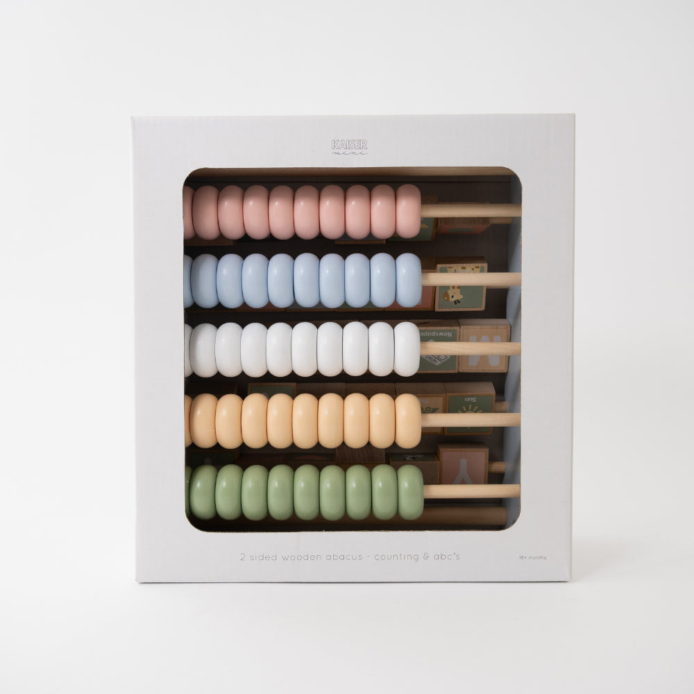 K Mini Baby Wooden Toys - Baby Counting & ABC Wooden Abacus