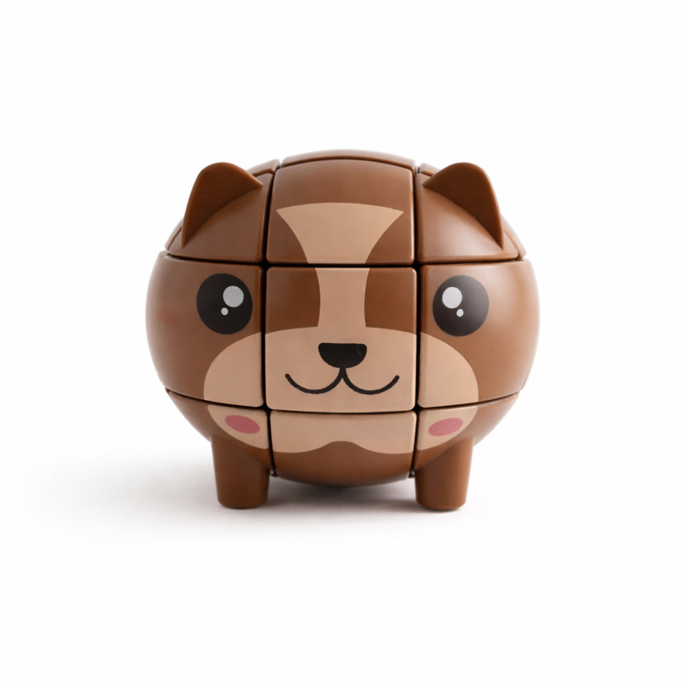 Kaiser Toy Box - Kids Animal Magic Cube - BROWN