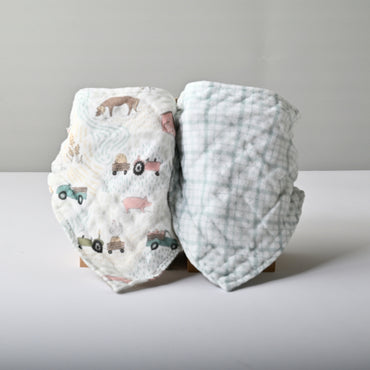 Tiny Orchard Baby 2 pack Muslin Bandana Bibs - FARM