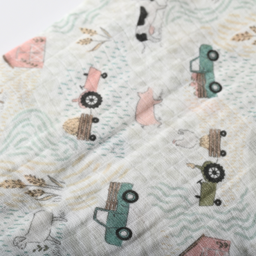Tiny Orchard Baby Muslin Swaddle - FARM