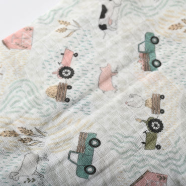 Tiny Orchard Baby Muslin Swaddle - FARM