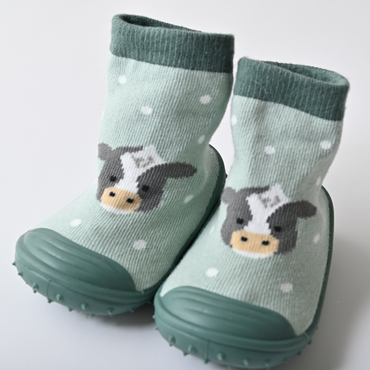 Tiny Orchard Baby Rubber Socks - COW
