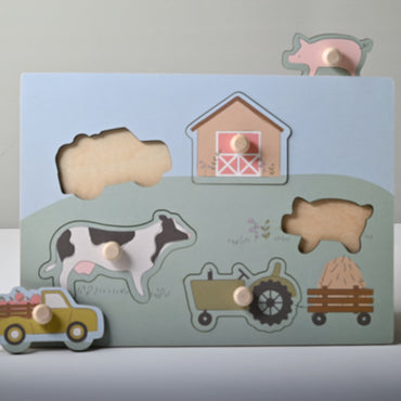 Tiny Orchard Baby Wooden Puzzle - FARM