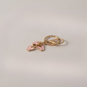 Keychain Enamel Butterfly - PINK