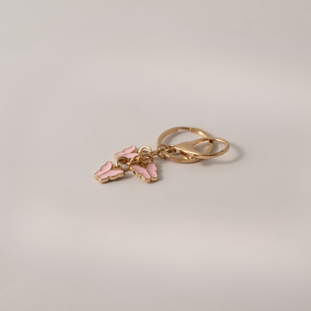 Keychain Enamel Butterfly - PINK