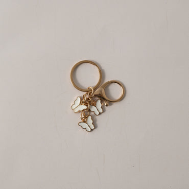 Keychain Enamel Butterfly - WHITE