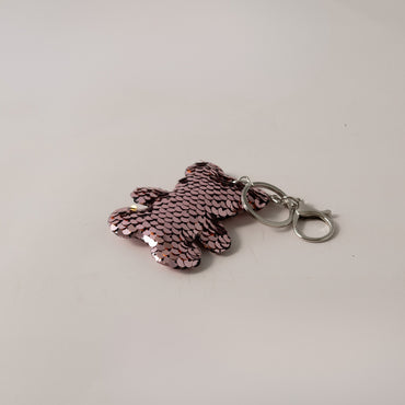 Keychain Sequin Bear - PINK