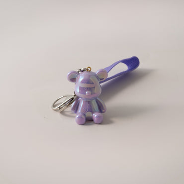 Keychain Pearlescent Bear - PURPLE