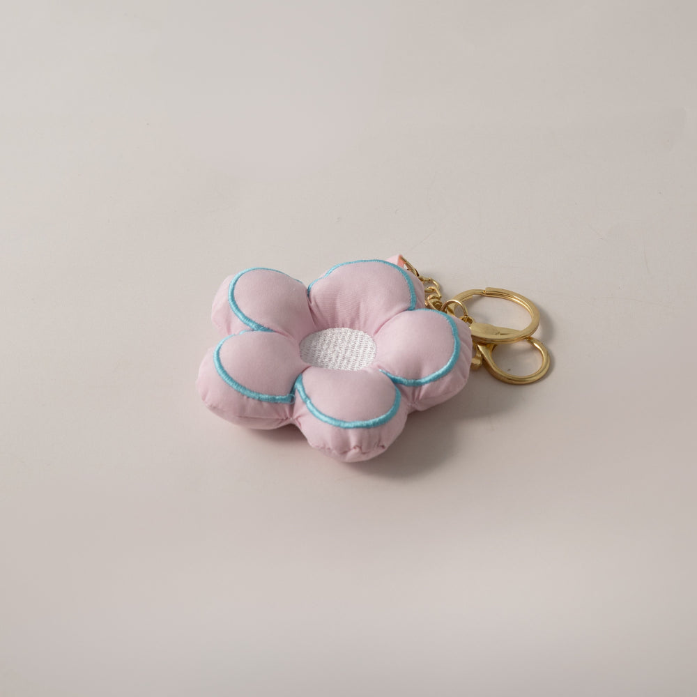 Keychain Fabric Flower - PINK