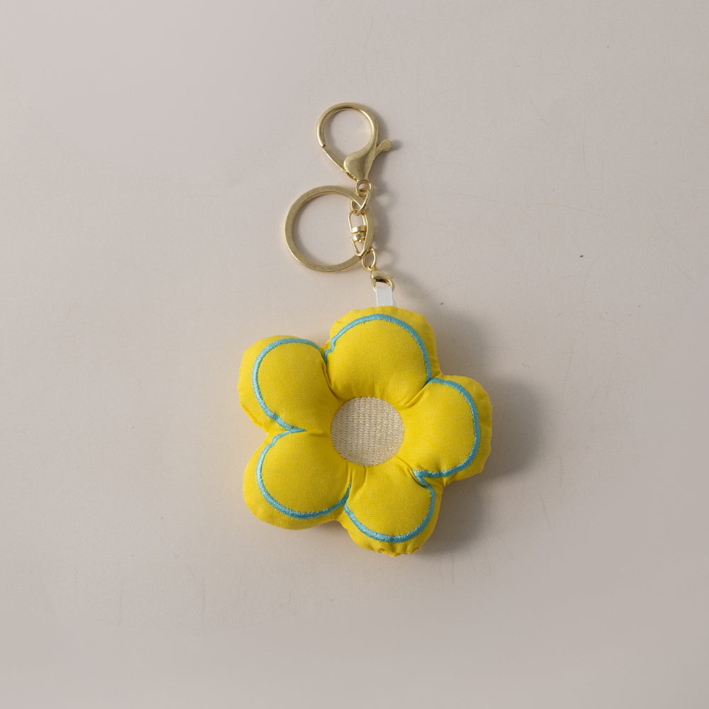 Keychain Fabric Flower - YELLOW