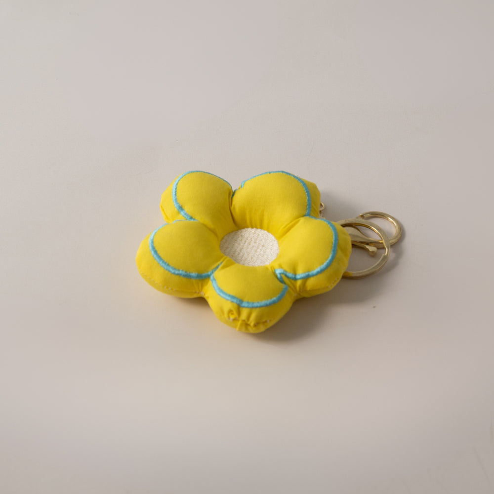 Keychain Fabric Flower - YELLOW