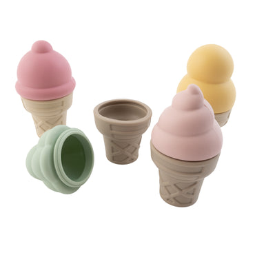 Baby Silicone Bath Toy 4pk - ICE CREAM