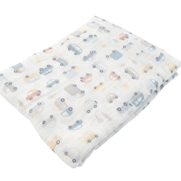 Sweet Pea series Muslin Swaddle - COOL CARS