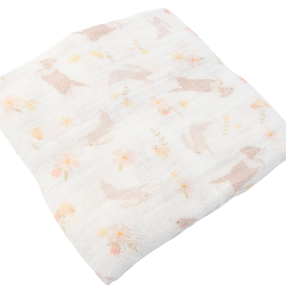 Sweet Pea series Muslin Swaddle - FLORAL FARM