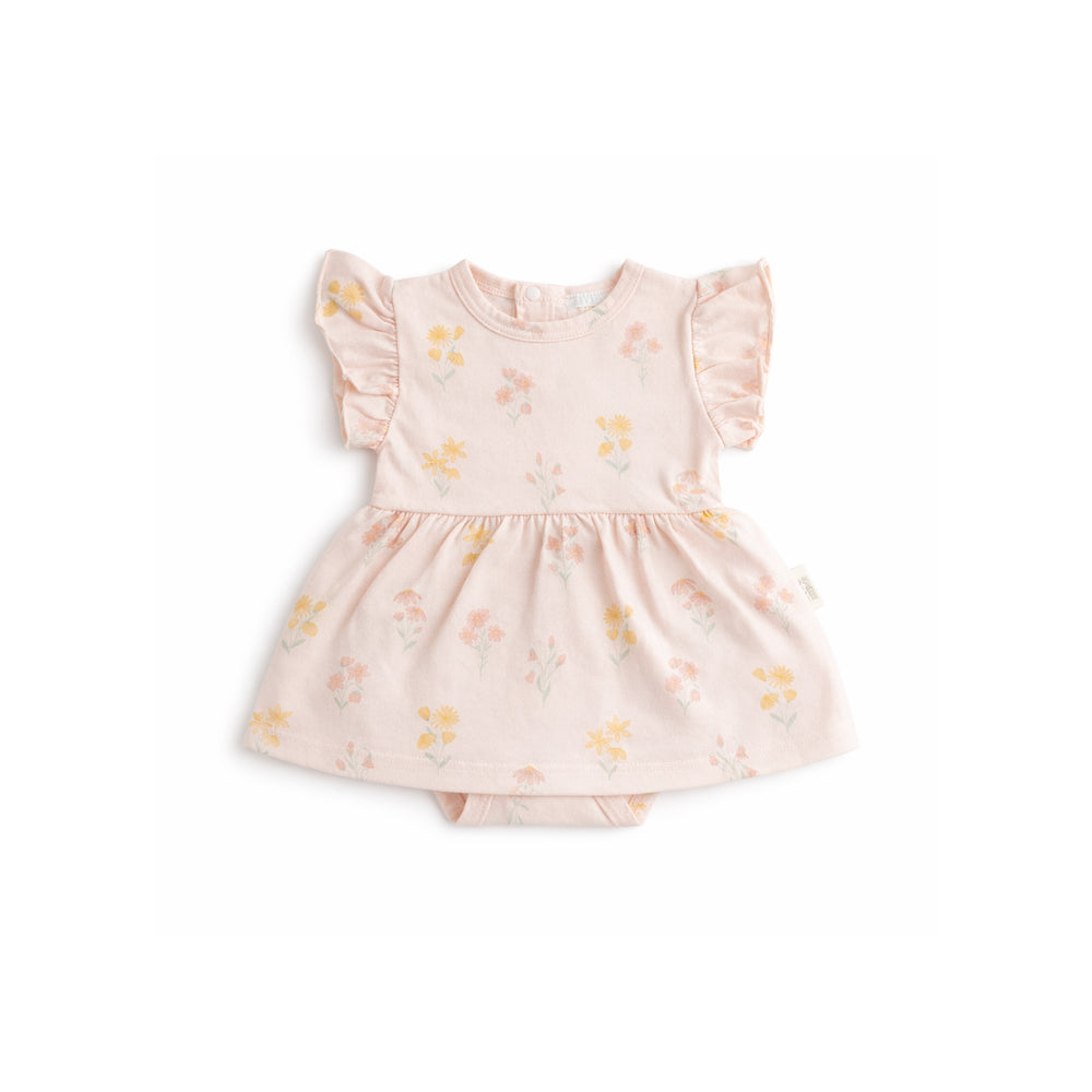 Sweet Pea series Baby Romper Dress 3-6m - FLOWER POSY
