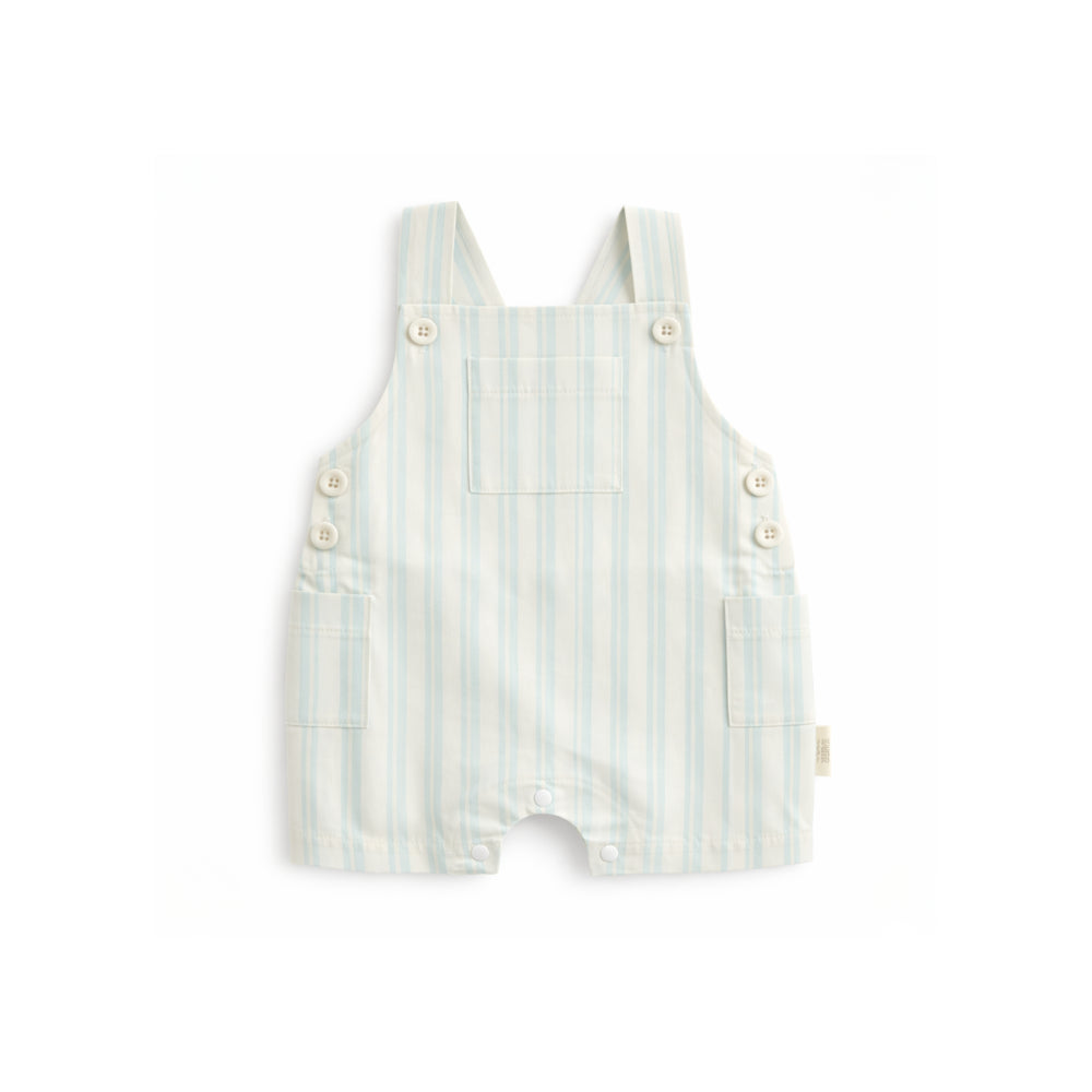 Sweet Pea series Baby Overalls 6-12m - ORGANIC STRIPE