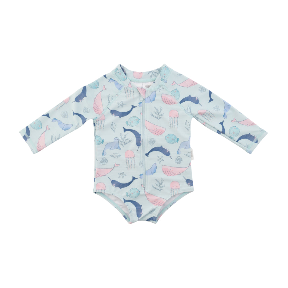Baby Long Sleeve Swimsuit 6-12m - SEA CREATURES