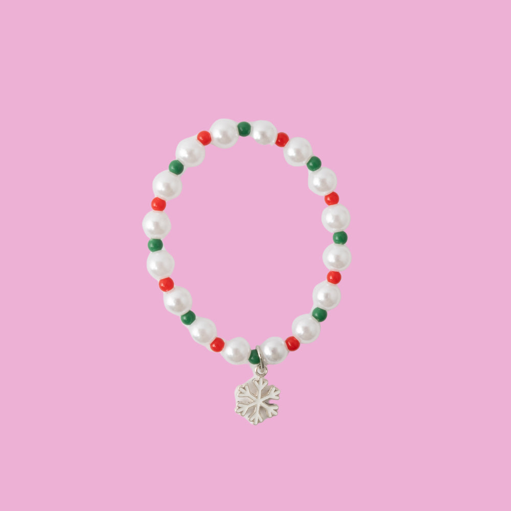 Kaiser Mini Christmas Bead Charm Bracelet - Snowflake