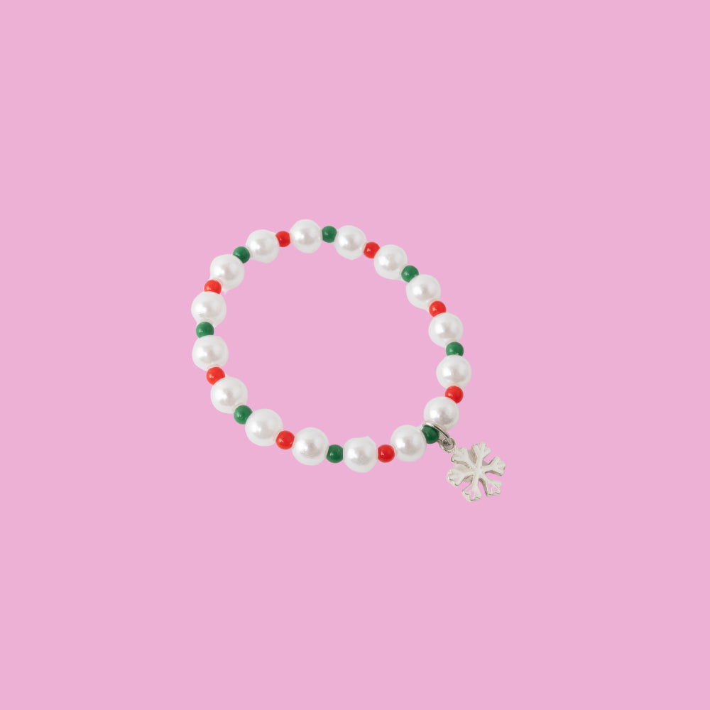 Kaiser Mini Christmas Bead Charm Bracelet - Snowflake