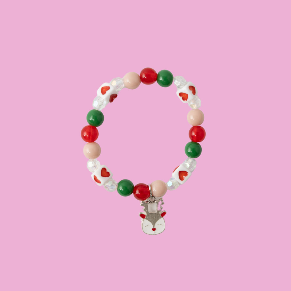Kaiser Mini Christmas Bead Charm Bracelet - Reindeer
