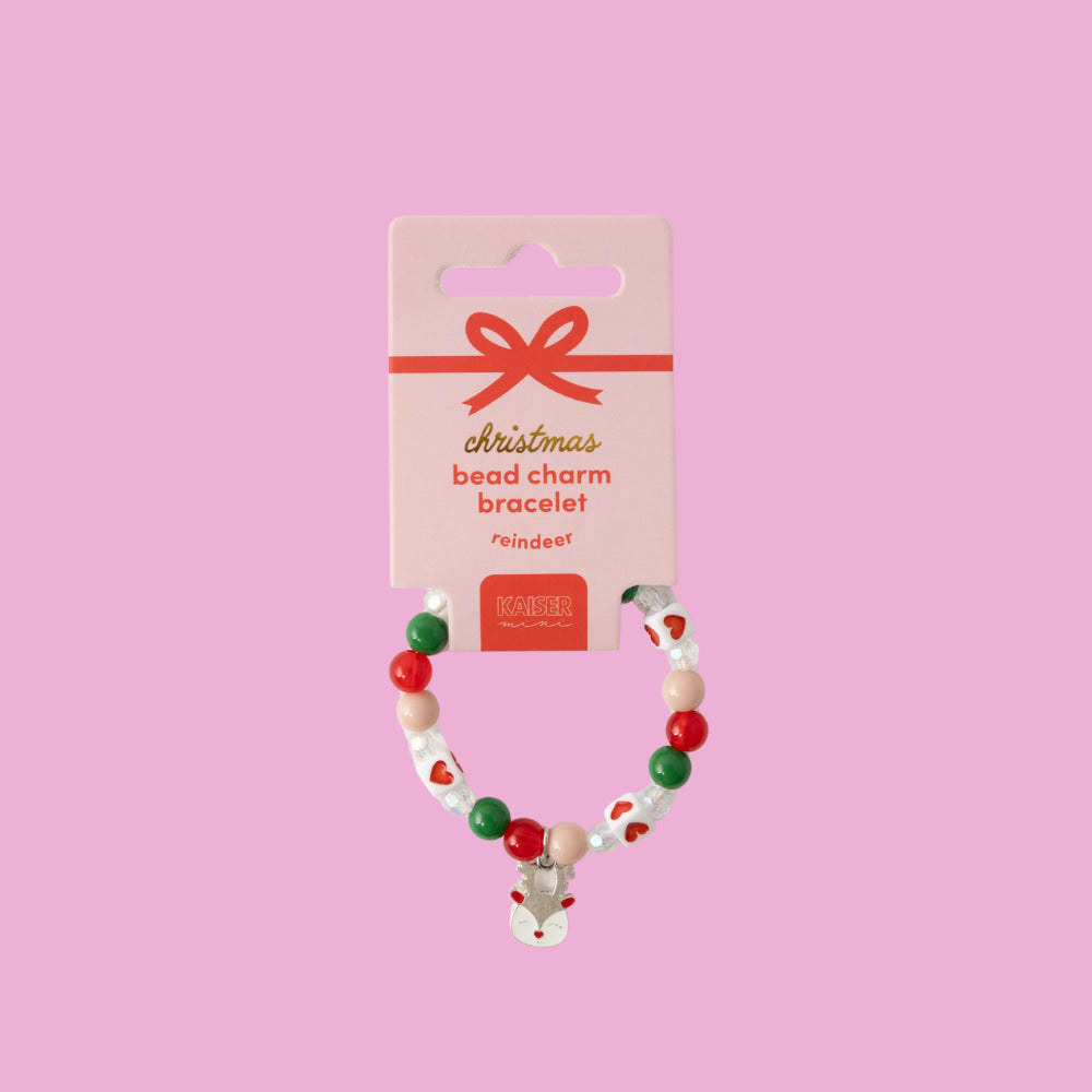 Kaiser Mini Christmas Bead Charm Bracelet - Reindeer