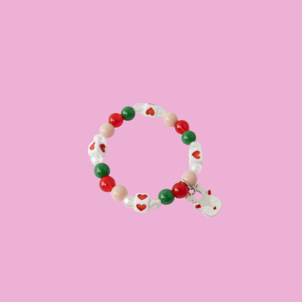 Kids Bead Charm Bracelet - REINDEER