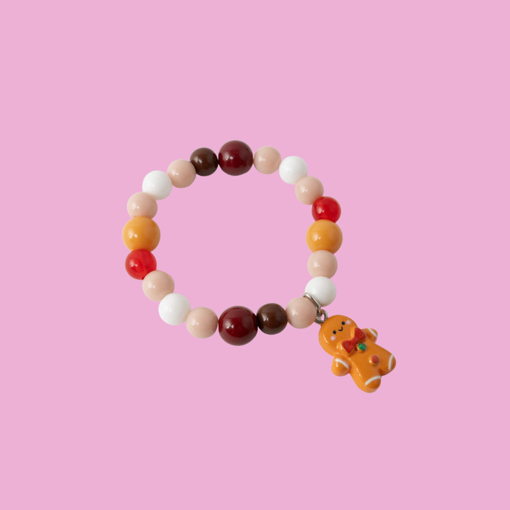 Kaiser Mini Christmas Bead Charm Bracelet - Gingerbread Man