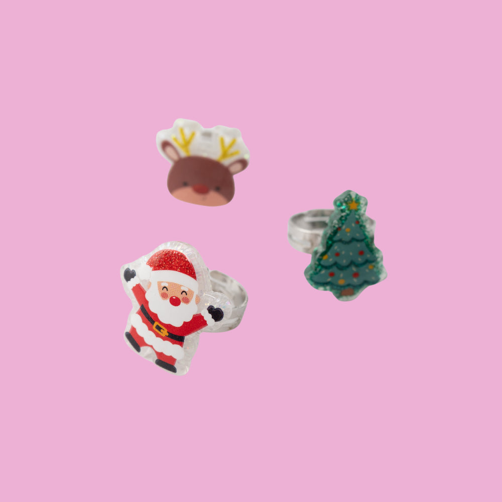 Kids 6pk Ring Set - FESTIVE