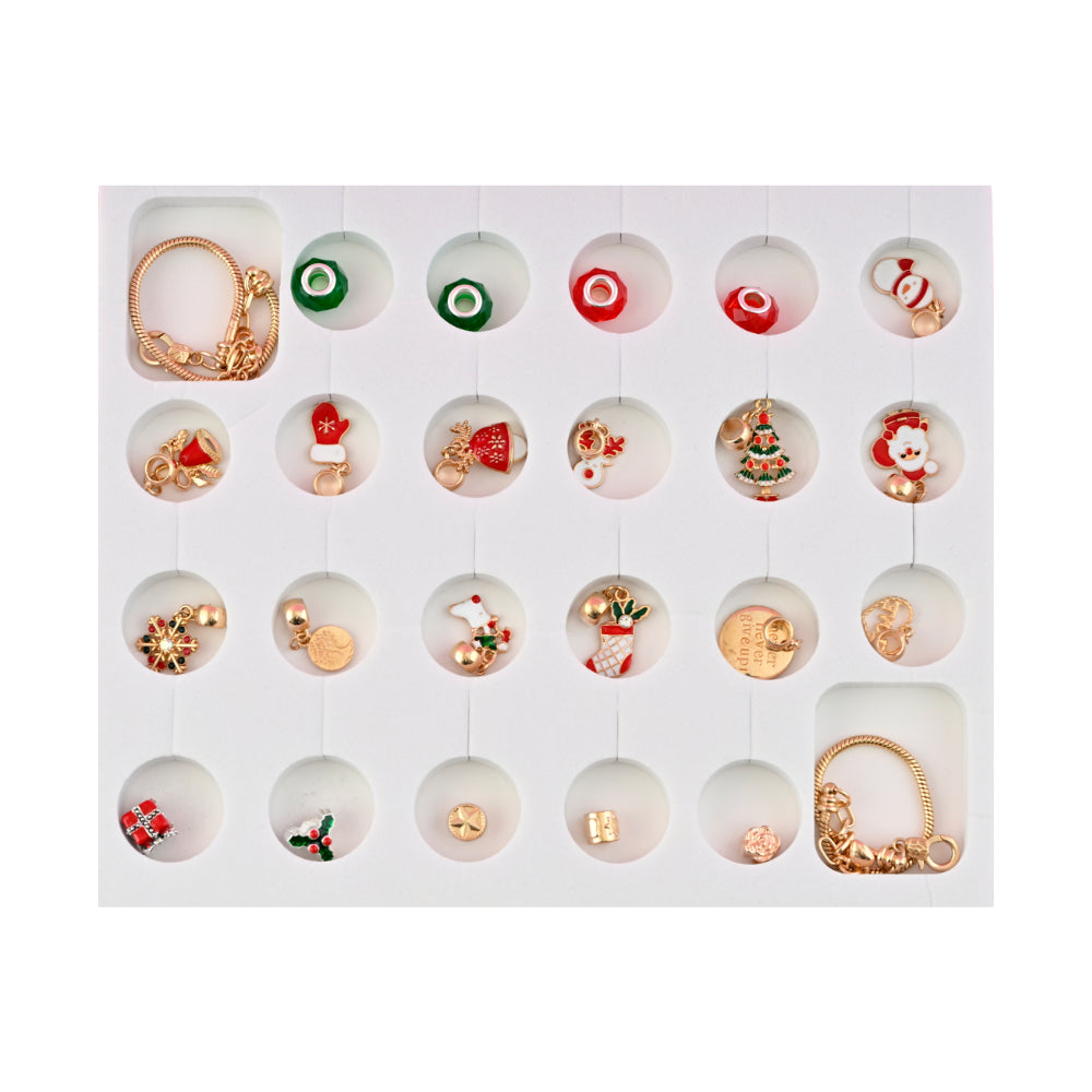 Christmas Charm Bracelet Advent Calendar - Gold