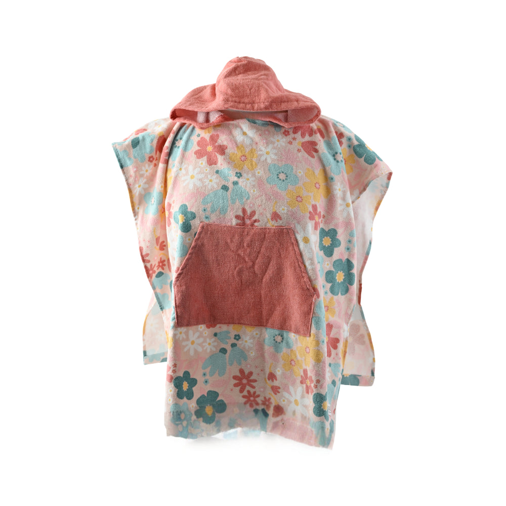 Kids Hooded Towel  - RETRO FLORAL