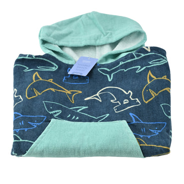 Kaiser Mini Hooded Towel - BRIGHT SHARKS