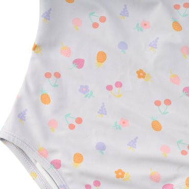 Kids Ruffle Swim Suit - LILAC FRUIT