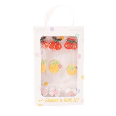 Sunnie Series Earring & Ring Set 3pk - FRUITY FUN