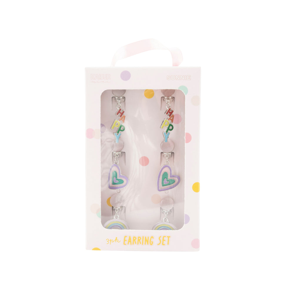 Sunnie Series Earring Set 3pk - HAPPY