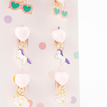 Sunnie Series Earring Set 3pk - UNICORN HEART