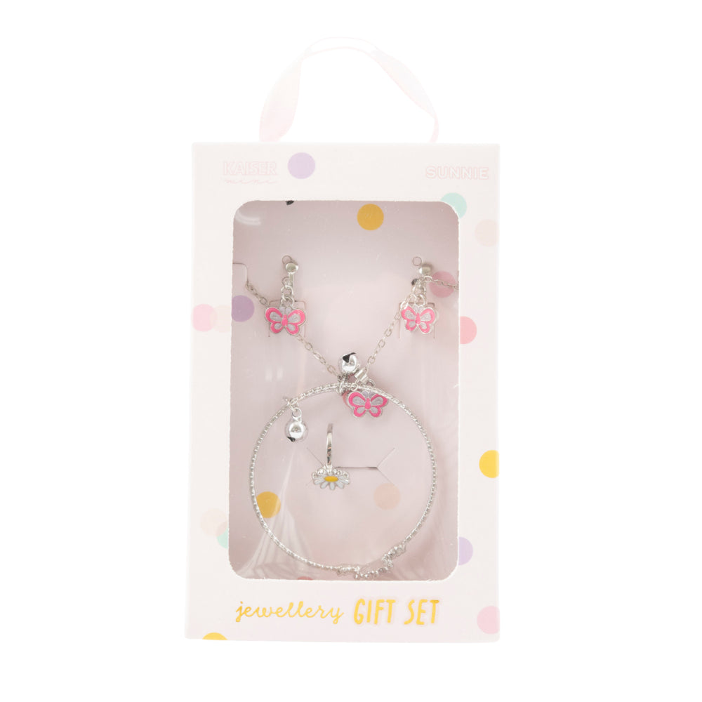 Sunnie Series Jewellery Gift Set - BUTTERFLY SILVER