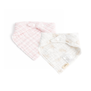 Tiny Tales Baby Muslin Bandana Bib 2pk - BUNNY PLAY