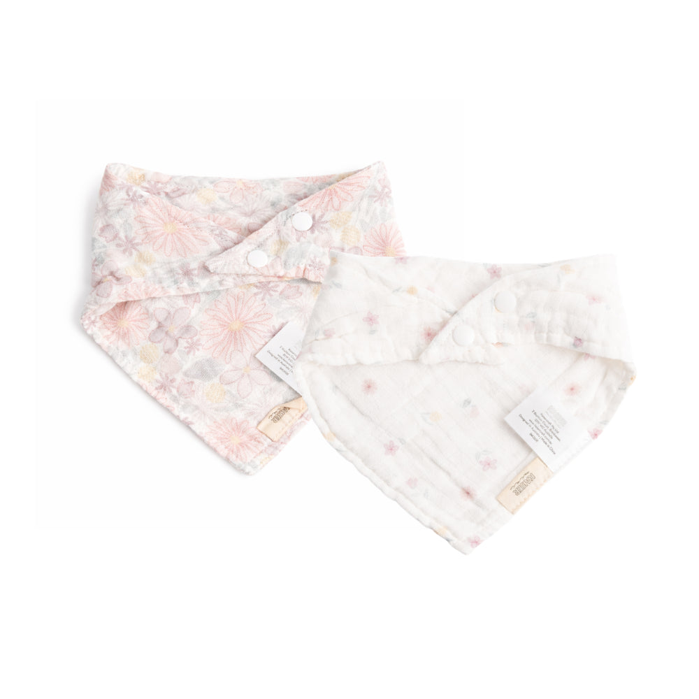 Tiny Tales Baby Muslin Bandana Bib 2pk - POP FLORA