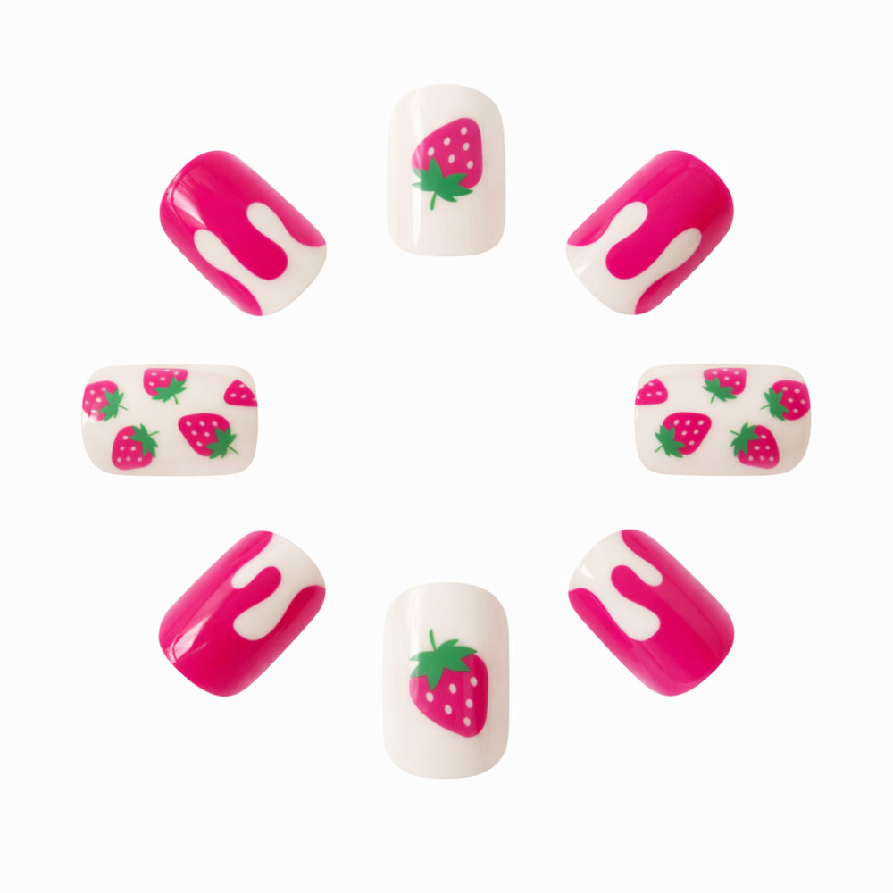 Sunnie Series 24 Pack Artificial Nails - BERRY BLOOM