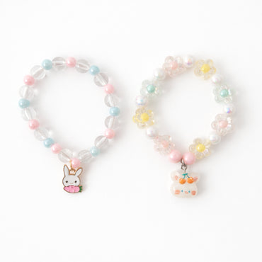 Hoppy Times Kids Easter Bead Charm Bracelet - EGG BUNNY