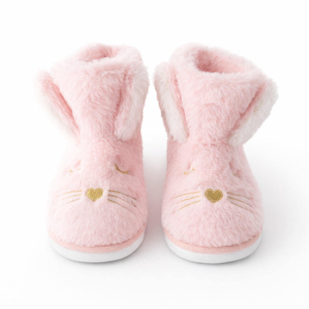 Hoppy Times Kids Easter Novelty Slipper Boot - PINK BUNNY