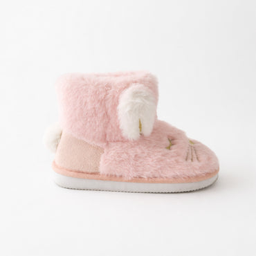 Hoppy Times Kids Easter Novelty Slipper Boot - PINK BUNNY