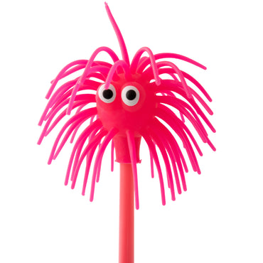 Kids Novelty Pen - WIGGLY MONSTER PINK