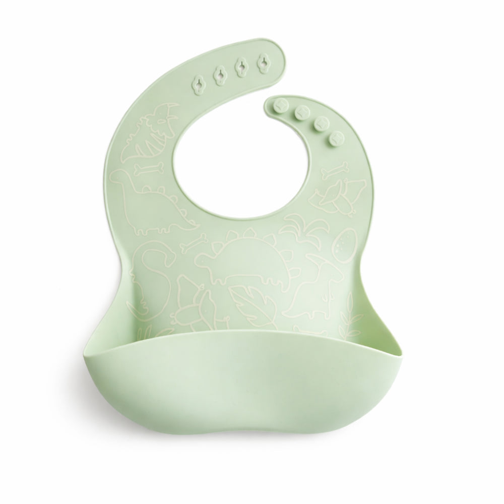 Wonderland Baby Collection Silicone Feeding Set - GREEN DINO OUTLINE