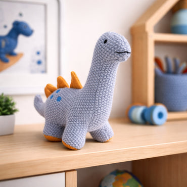 Wonderland Baby Collection Knitted Toy - BLUE DINO