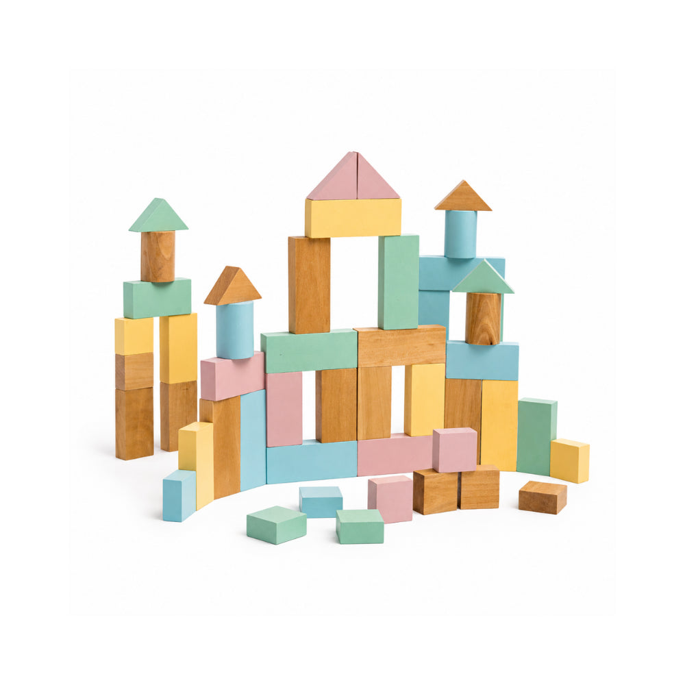 Story Time Collection Baby Wooden Blocks 50 Pack
